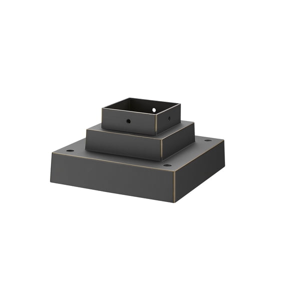 Z-Lite Sqpm Square 6-3/4" Wide Marine Grade Pier Mount Base - Bronze