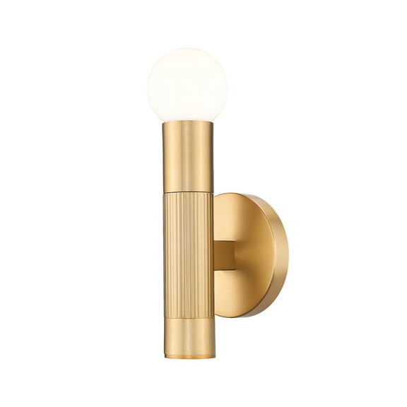 Z-Lite Stari 1 Light Wall Sconce in Modern Gold color, Steel frame