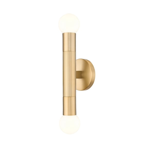 Z-Lite Stari 2 Light Wall Sconce in Modern Gold color, Steel frame