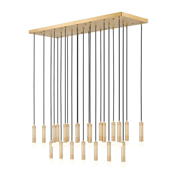 Z-Lite Stari 23 Light Linear Chandelier in Modern Gold color, Steel frame