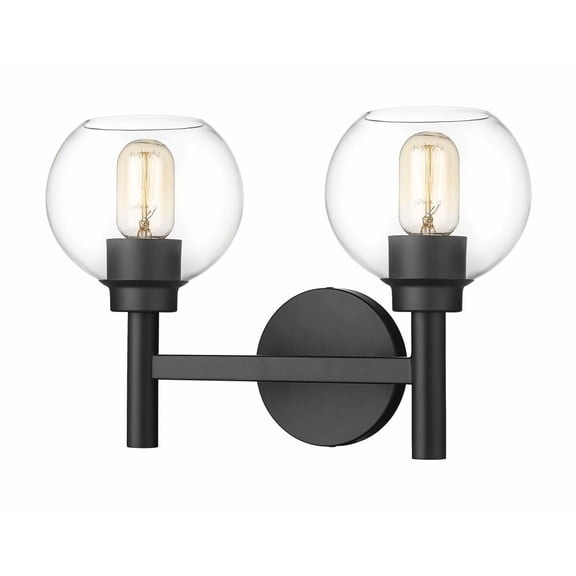 7502-2V-MB-Z-Lite-Sutton - 2 Light Bath Vanity In Modern Style-10.25 Inches Tall and 15.75 Inches Wide-Matte Black Finish