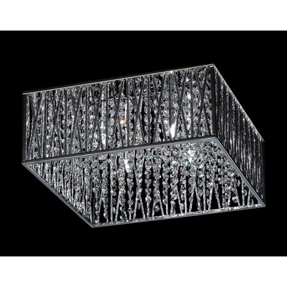 Z-Lite Terra 4-Light 16.25-Inch Flush Mount, Chrome