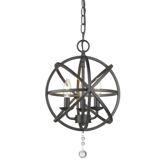 Z-Lite - Tull - 3 Light Chandelier in Transitional Style - 12 Inches Wide by 17