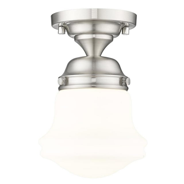 Z-Lite Vaughn 1 Light Flush Mount, Matte Opal