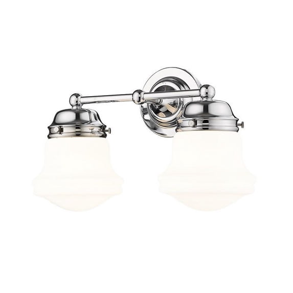 735-2V-CH-Z-Lite-Vaughn - 2 Light Bath Vanity In Industrial Style-9.5 Inches Tall and 7.75 Inches Wide-Chrome Finish