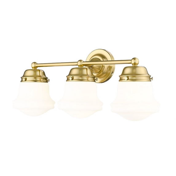 735-3V-LG-Z-Lite-Vaughn - 3 Light Bath Vanity In Industrial Style-9.5 Inches Tall and 7.75 Inches Wide-Luxe Gold Finish