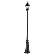Z-Lite Wakefield Outdoor 1-Light Post Mounted Fixture, Black