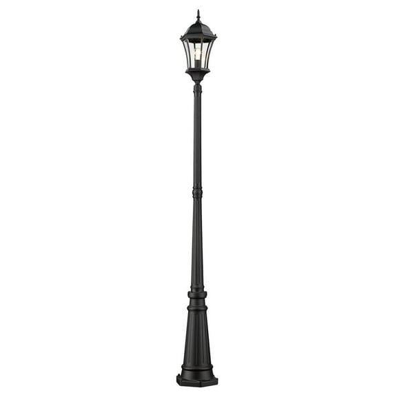 Z-Lite Wakefield Outdoor 1-Light Post Mounted Fixture, Black