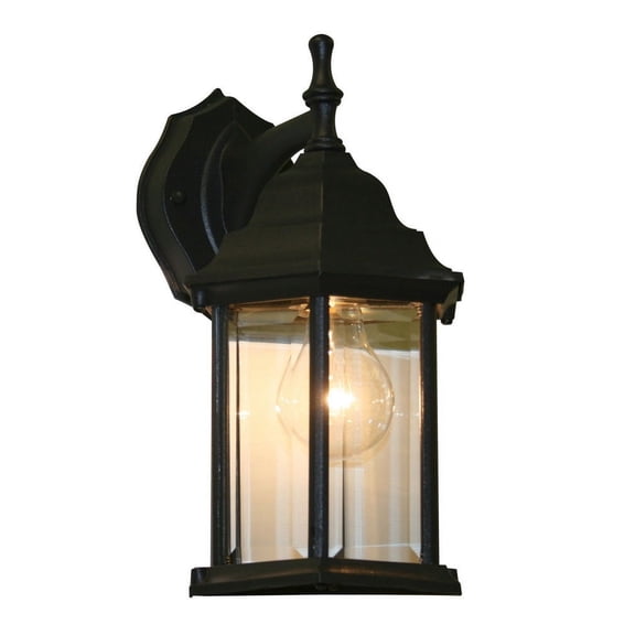 Z-Lite Waterdown Black Period Inspired; Old World; Gothic Outdoor w/ 1 Light 100W - T21BK
