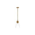 thumbnail image 1 of 2300P8-RB-Z-Lite-Wentworth - 1 Light Pendant In Restoration Style-15.25 Inches Tall and 7.5 Inches Wide   Rubbed Brass Finish with Clear Glass, 1 of 5