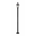 thumbnail image 1 of Z-Lite Westover 2 Light 92" Clear Glass Brass Outdoor Lamp Post in Black, 1 of 3