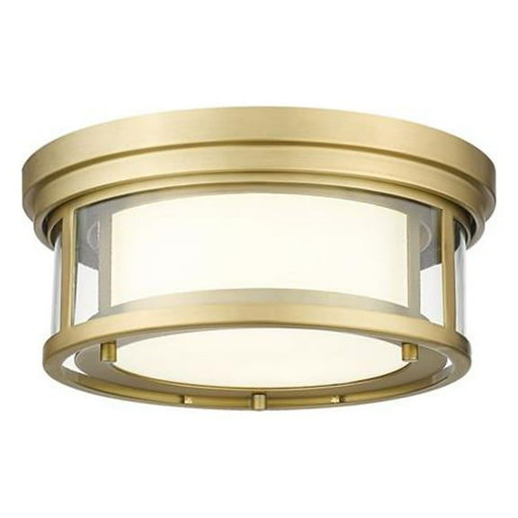 2 Light Flush Mount In Contemporary Style-5 Inches Tall And 12 Inches Wide-Olde Brass Finish Z-Lite 426F12-Obr