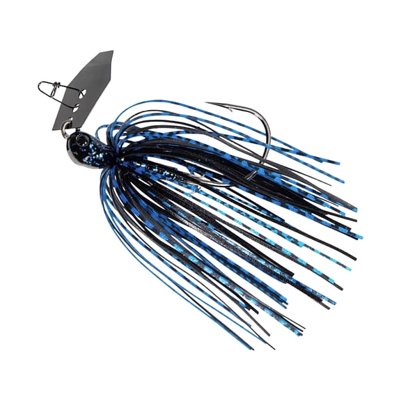 Z-Man Chatterbait Jackhammer Baby Jack Bladed Jig Black/Blue 1/2 oz