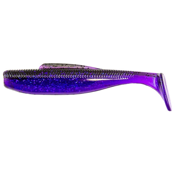 Z-Man Elaztech Diezel MinnowZ Swimbait, 5", 4pk, Purple Demon