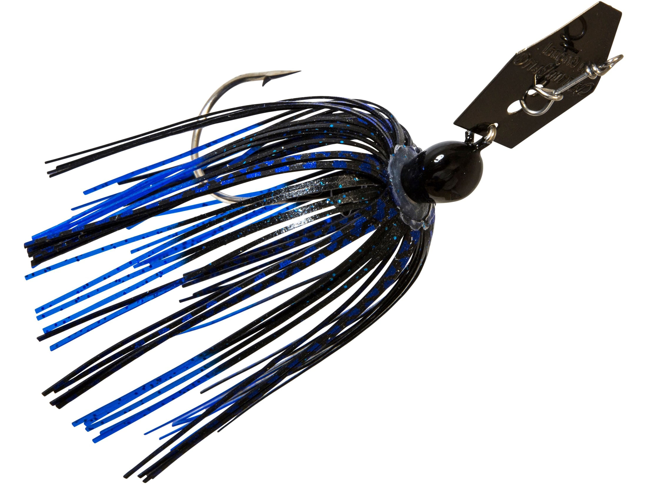 Z-Man Original Chatter Bait, Blue, Black, & Nickel Blade, 3/8 oz