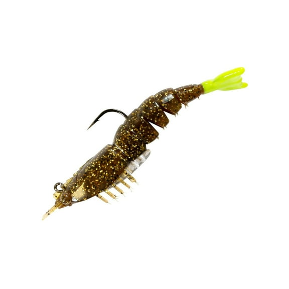 Z Man SW EZ ShrimpZ Rigged 3.5'' Rootbeer/Chart Tail 2p