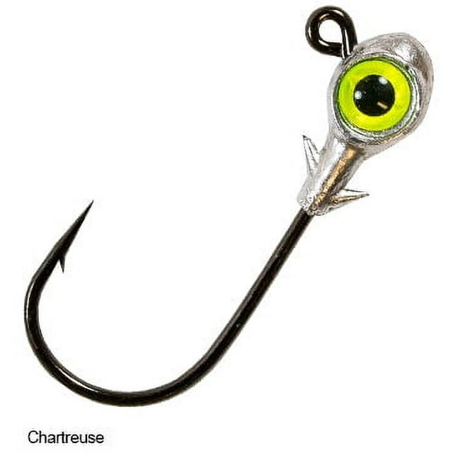 Z Man SW Trout Eye Jigheads 1/4oz Chartreuse 3pk - Walmart.com