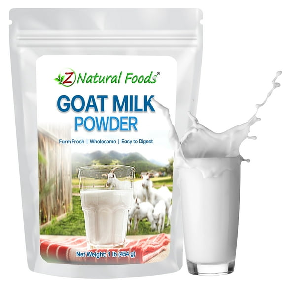 Z Natural Foods Full Cream Goat Milk Powder, 100% Pure Netherlands Milk, Highly Nutritious, Easy Digestion, Additive Free, Gluten Free, Non-GMO, 1 Lb