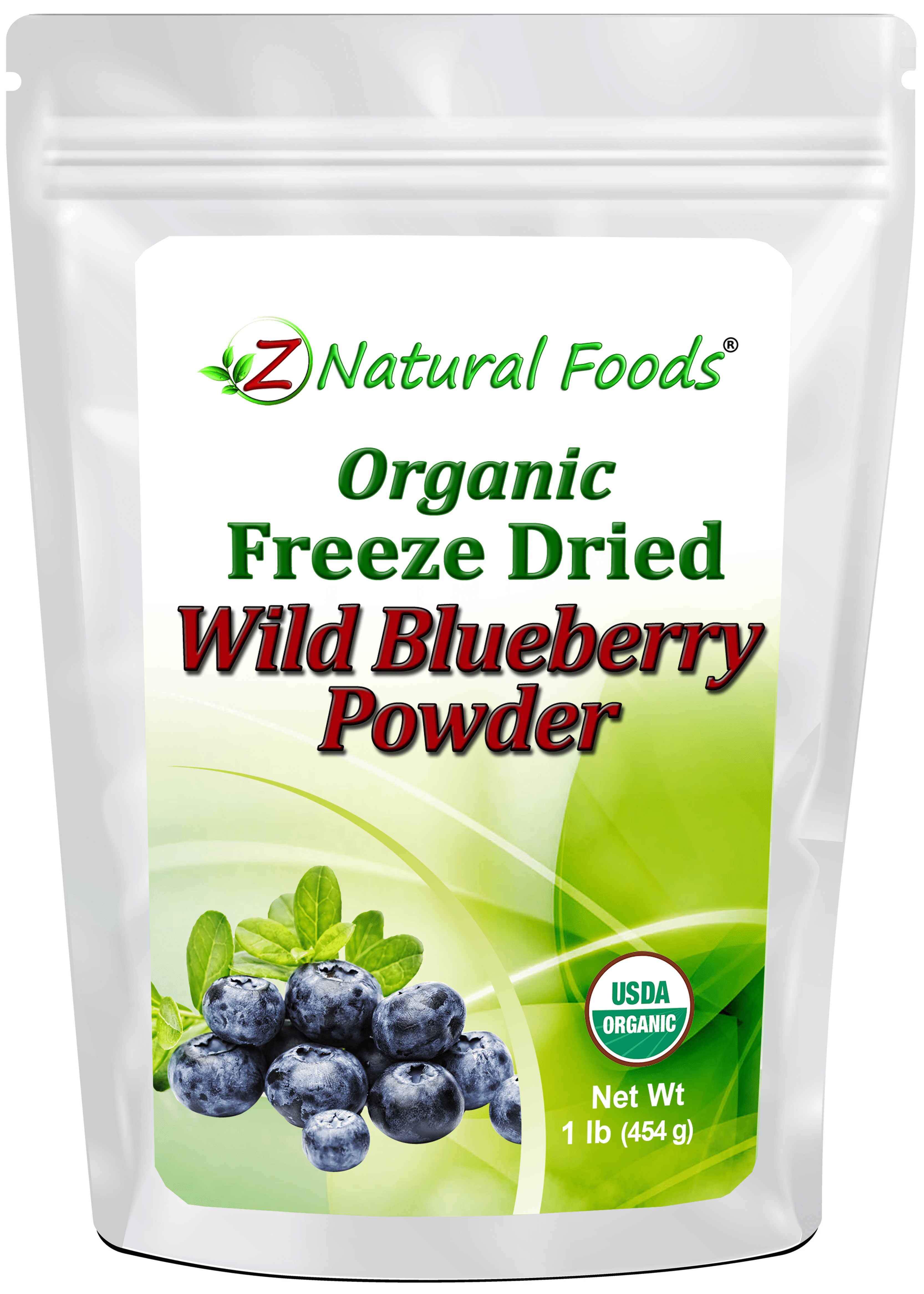 Z Natural Foods Organic Blueberry Powder, Freeze Dried Superfood Powder, 1 lb