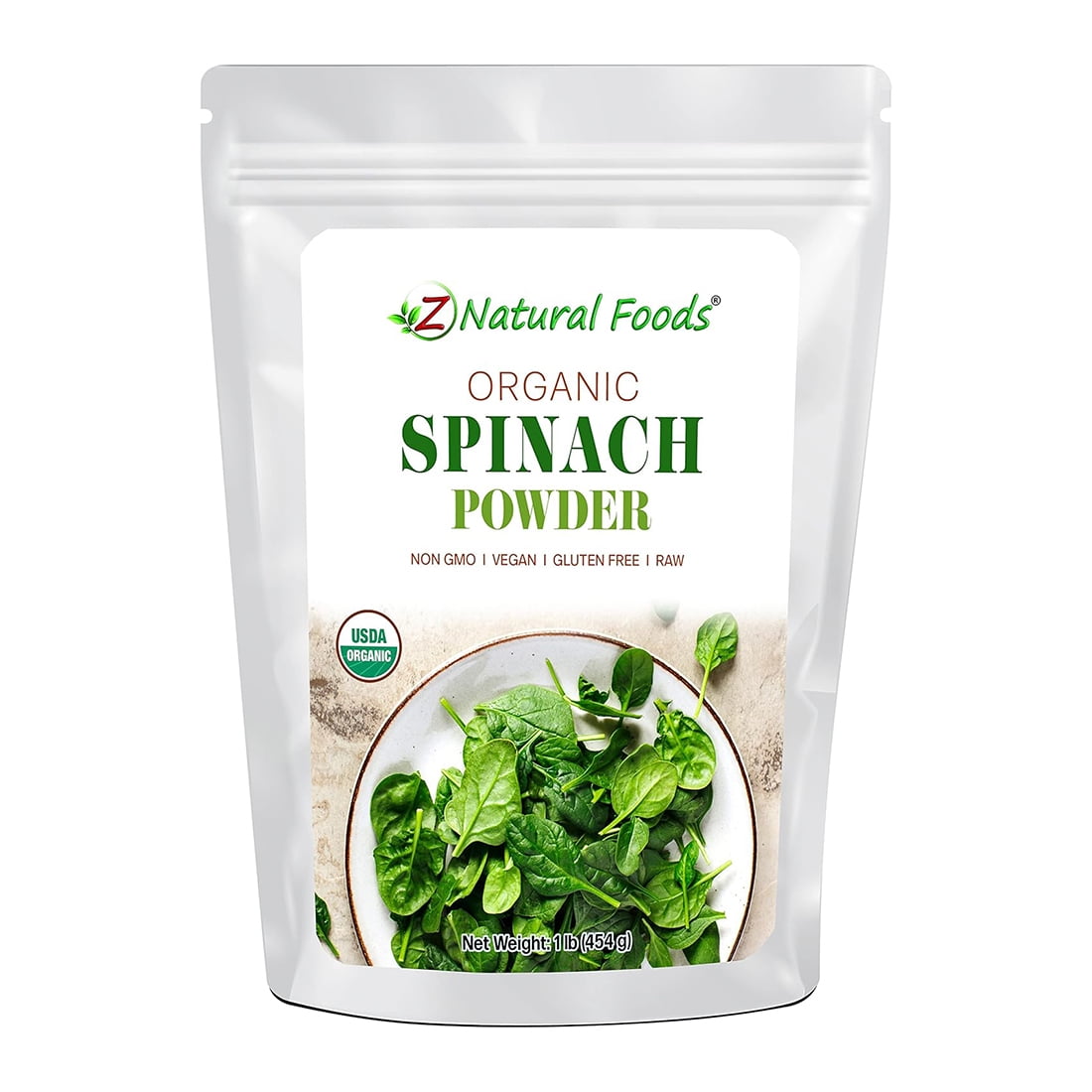 Z Natural Foods Organic Spinach Powder, Green Superfood Powder for