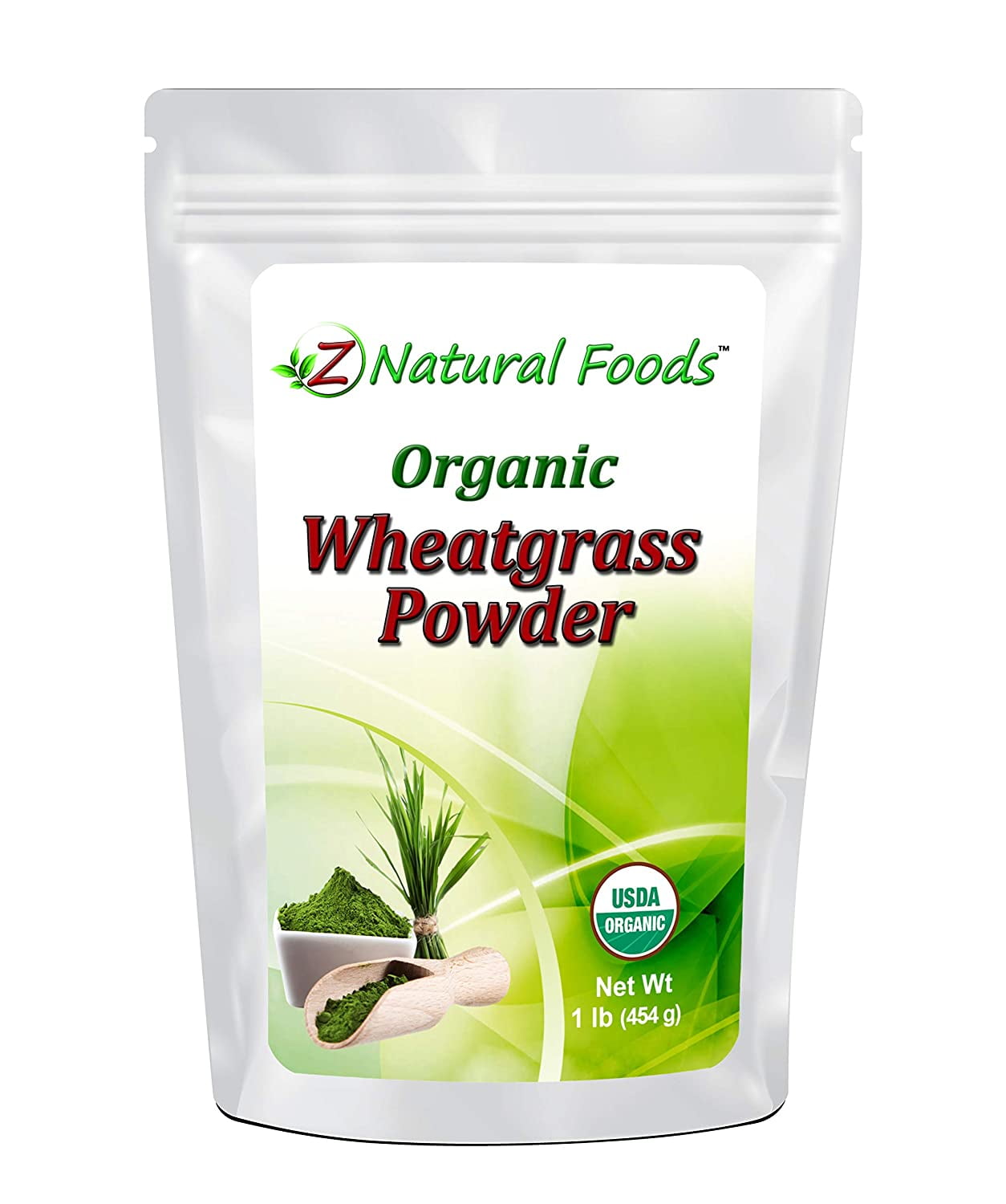 Z Natural Foods Organic Wheatgrass Powder, Green Superfood Powder for