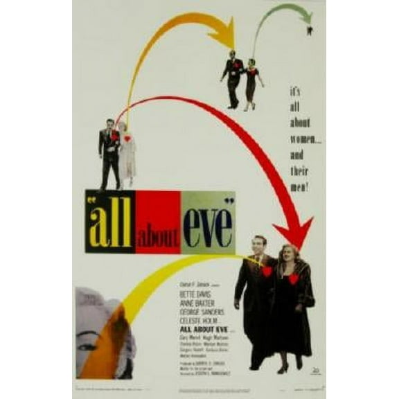 Z Posters All About Eve Movie Poster 11inx17in Mini Poster 11x17 poster Color Category: Multi, Unframed, Ages: Adults