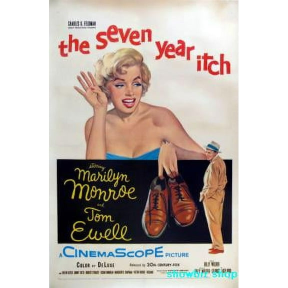 Z Posters Seven Year Itch Movie Poster 11Inx17In Wall Art Marilyn Monroe 11x17 Poster Color Category: Multi, Unframed, Ages: Adults