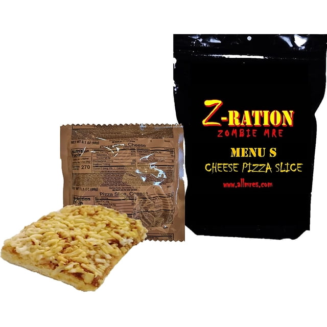 Z-Ration – Menu S Cheese Pizza Slice - MRE and Ready to Eat for a Quick ...