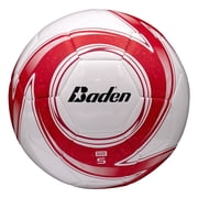 Baden Z-Series Durable Machine Stitched Soccer Ball, Red, Size 5