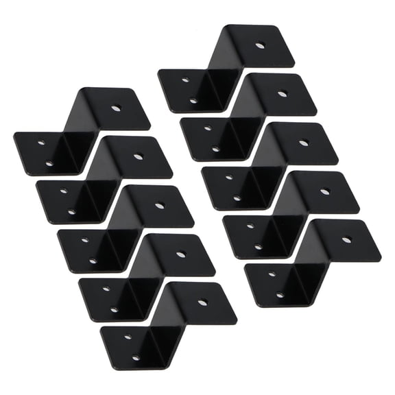Z Shape Angles Brackets For Furniture Assembly Easy Installation Strong Steel Black Finish Modern Decors for Home