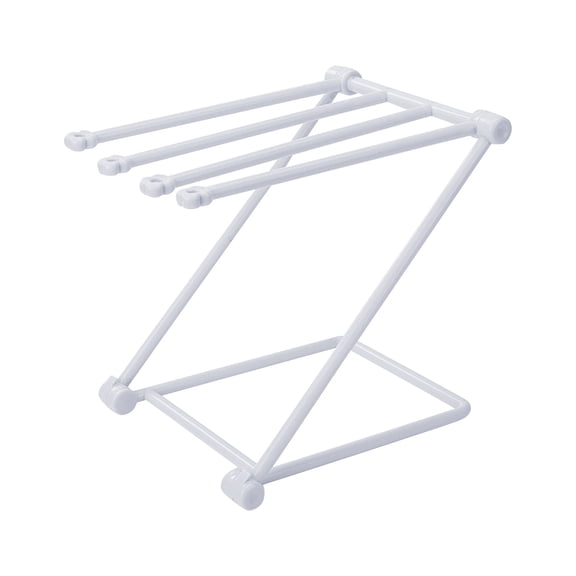 Z-Shaped Foldable Vertical Storage Rack, Multi-Tier Space-Saving Organizer Shelf, Collapsible Display Stand for Books and Home Decor Items, Gray