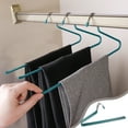 thumbnail image 1 of Z Shaped Pants Hanger - Heavy Duty Iron Space Saving Organizer, Closet Storage Solution, Non-slip Design for Multiple Pairs, 1 of 6