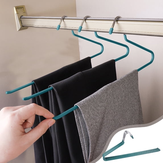 Z Shaped Pants Hanger - Heavy Duty Iron Space Saving Organizer, Closet Storage Solution, Non-slip Design for Multiple Pairs