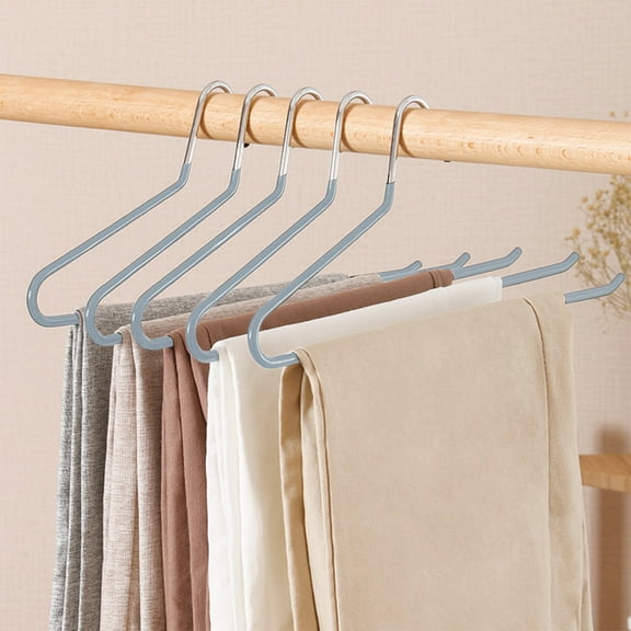 Z-Shaped Pants Hanger, Non Slip Heavy Duty Iron Clothes Rack, Portable Hanging Storage Holder for Closet Space-saving, Multifunctional Pant Rack Storage Organizer for Home