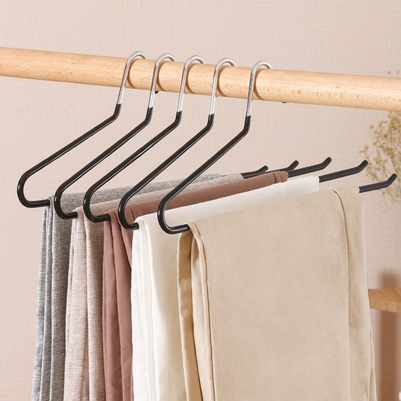 Z Shaped Pants Hanger Non Slip Heavy Duty Iron Clothes Rack Space Saving Storage Organizer