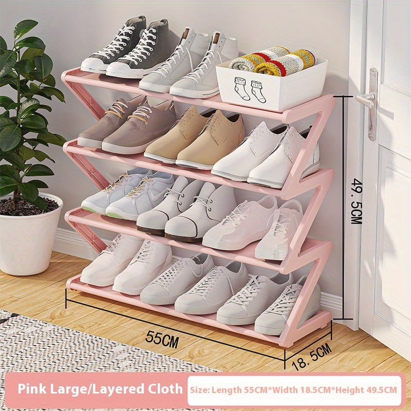 Zen Shoe Rack Z-Shaped Shoe Rack Home Indoor Multi-Layer Dormitory Wall Simple Shoes ...