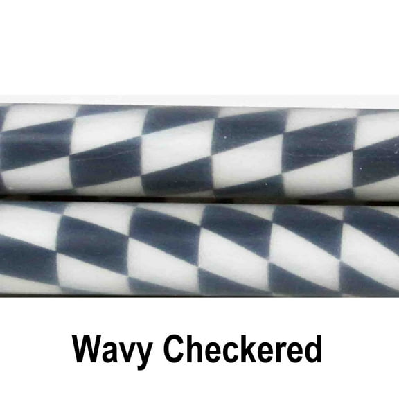 Z-Stix Made to Order Handmade Juggling Sticks-Flower/Devil Stick - Cruiser 27" (Wavy Checkered)