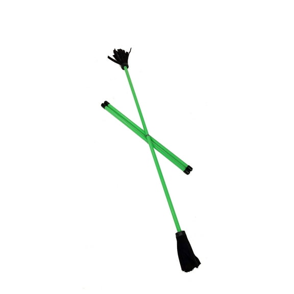 Z-Stix Professional Juggling Flower Sticks-Devil Sticks and 2 Hand Sticks, High Quality, Beginner Friendly - Neon Series (King, Neon Green)