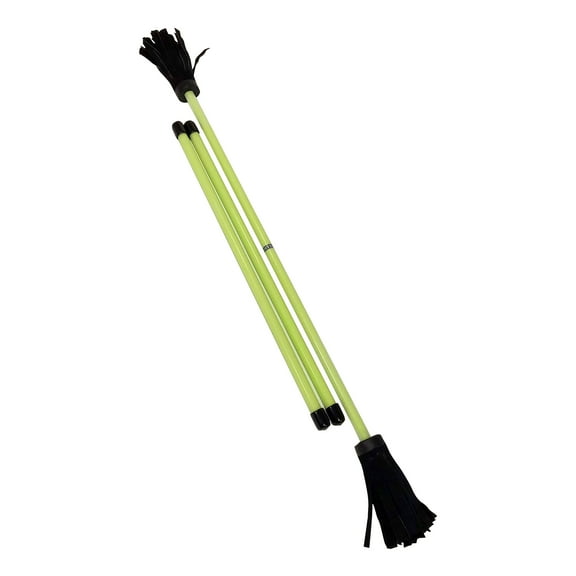 Z-Stix Professional Juggling Flower Sticks/Devil Sticks and 2 Hand Sticks, High Quality, Beginner Friendly - Neon Series (Mosquito, Neon Yellow)