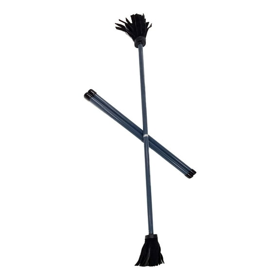 Z-Stix Professional Juggling Flower Sticks/Devil Sticks and 2 Hand Sticks, High Quality, Beginner Friendly - Solid Series (King, Black)