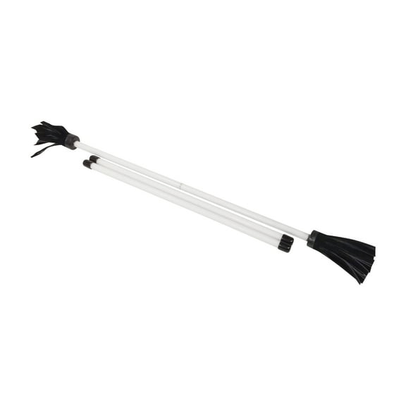 Z-Stix Professional Juggling Flower Sticks/Devil Sticks and 2 Hand Sticks, High Quality, Beginner Friendly - Solid Series (Mosquito, White)