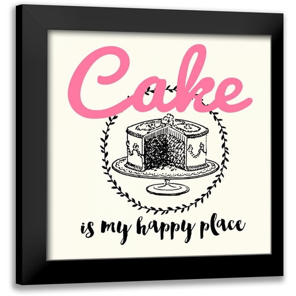 Z Studio 12x12 Black Modern Framed Museum Art Print Titled - My Happy Place