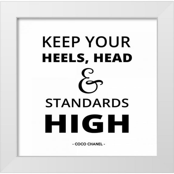 Z Studio 12x12 White Modern Wood Framed Museum Art Print Titled - Keep Your Heels High