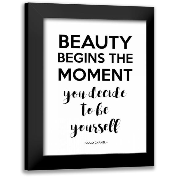 Z Studio 12x14 Black Modern Framed Museum Art Print Titled - Beauty Begins