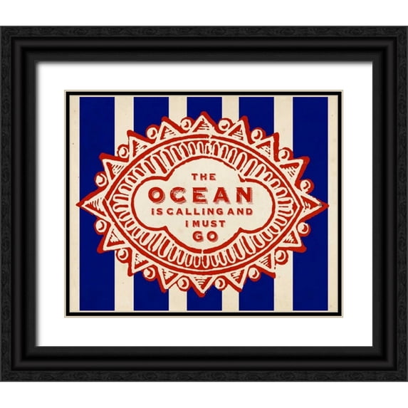Z Studio 14x12 Black Ornate Wood Framed with Double Matting Museum Art Print Titled - Nautical Advice 5