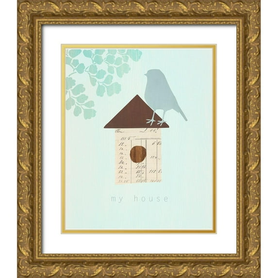 Z Studio 15x18 Gold Ornate Wood Framed with Double Matting Museum Art Print Titled - MY HOUSE