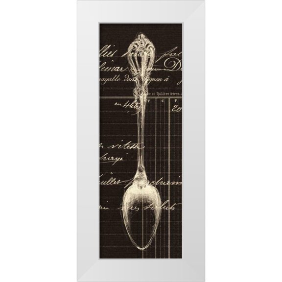 Z Studio 8x14 White Modern Wood Framed Museum Art Print Titled - Spoon Document