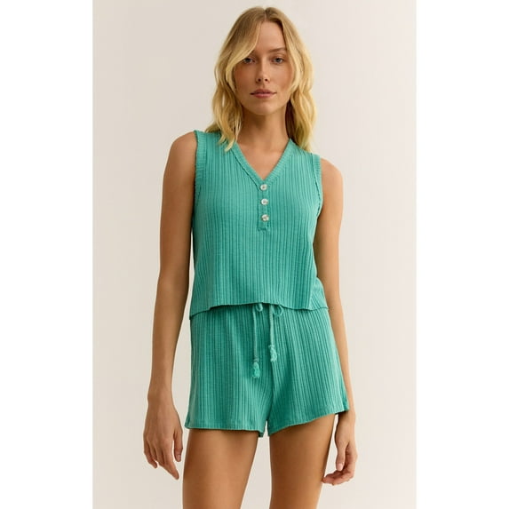 Z Supply Atlantic Rib Tank Green Lagoon