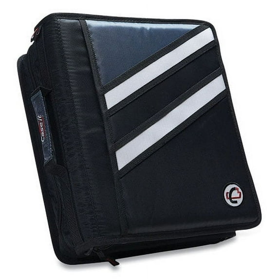 Z-System 2-In-1 Zipper Binder, 3 Rings (x2), 1.5" Capacity (x2), 11 X 8.5, Black/gray Accents | Bundle of 10 Each