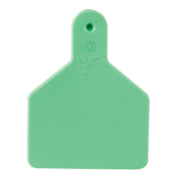 Z Tags 25 Count 1-Piece Blank Tags for Calves, Green